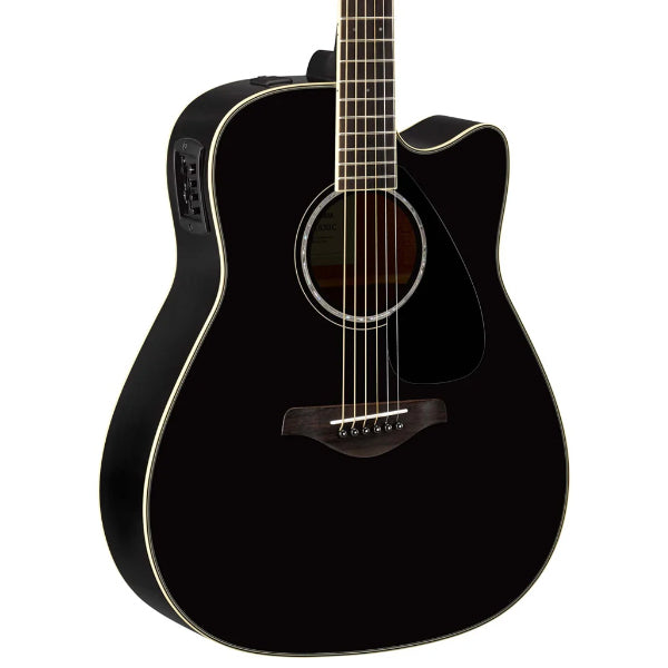 Yamaha FGX830C 41" Dreadnought Solid Spruce Acoustic Electric Guitar With Pickup Black (FGX830)