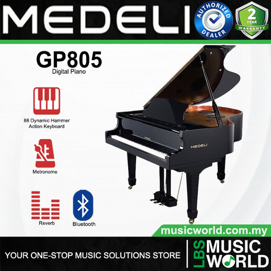 Medeli GP805 88 Keys Grand Piano Built in Bluetooth Metronome and OLED Display