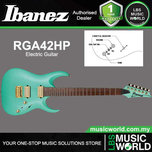 Ibanez RGA42HP Solid Nyatoh Body Electric Guitar HH Pickup with Jatoba Fretboard - Sea Foam Green Matte