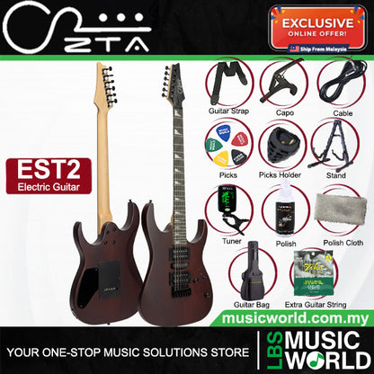 ZTA EST2 Super Stratocaster Electric Guitar Package Amplifier Bundle Set with Tremolo