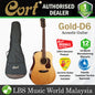 Cort Gold-D6 Dreadnought Torrefied Solid Sitka Spruce Natural Acoustic Guitar with Bag (GoldD6 Gold D6)
