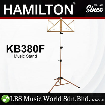 Hamilton KB380F 3 Section Advance Musical Book Stand Black With Bag (KB380)