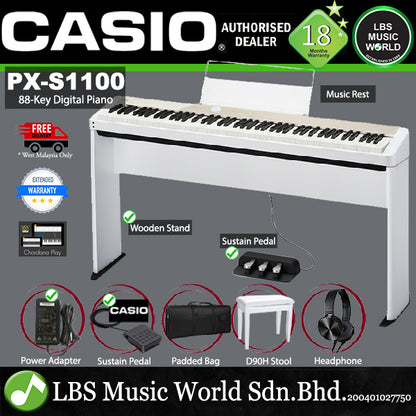 Casio PX-S1100 88 Keys Digital Piano Keyboard with Bluetooth (PX S1100 PXS1100)