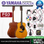 Yamaha FG3 41" Dreadnought Solid Sitka Spruce Top Acoustic Guitar Natural