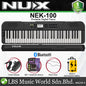 Nux NEK-100 61 Keys Portable Digital Electronic Keyboard with Touch Response and Bluetooth (NEK100)