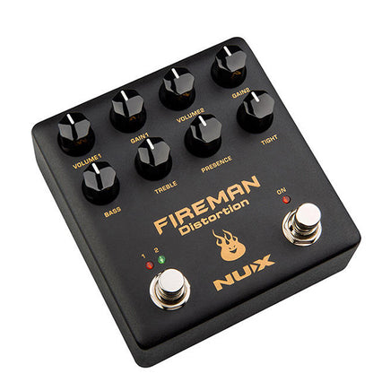 Nux NDS-5 Fireman Dual Channel Distortion Electric Guitar Effects Pedal (NDS5)