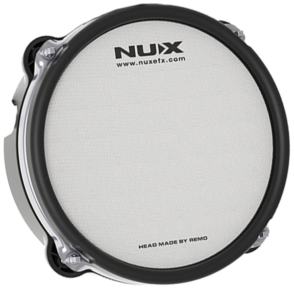 NUX 8" 10" Remo Mesh Head Drum Pad with Dual Triggering Sensitivity Compatible with Majority Drums