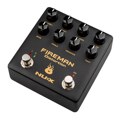 Nux NDS-5 Fireman Dual Channel Distortion Electric Guitar Effects Pedal (NDS5)