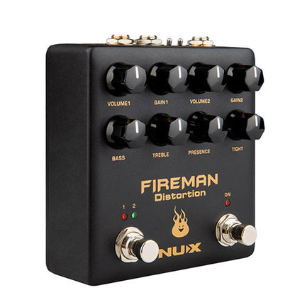 Nux NDS-5 Fireman Dual Channel Distortion Electric Guitar Effects Pedal (NDS5)