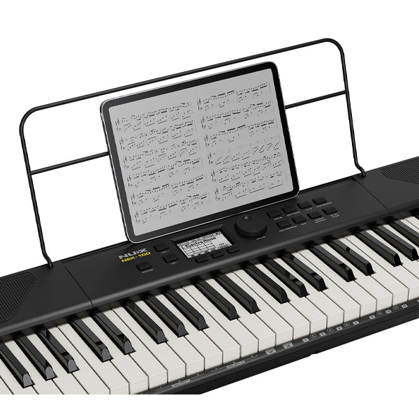 Nux NEK-100 61 Keys Portable Digital Electronic Keyboard with Touch Response and Bluetooth (NEK100)