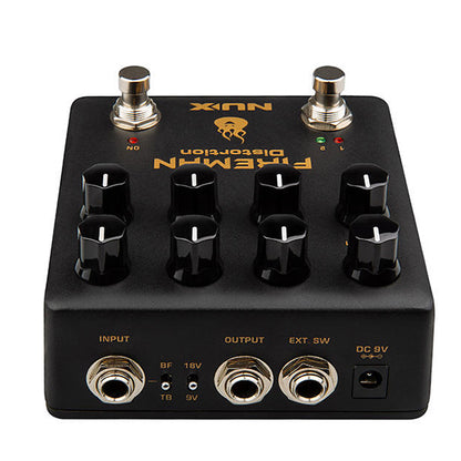 Nux NDS-5 Fireman Dual Channel Distortion Electric Guitar Effects Pedal (NDS5)