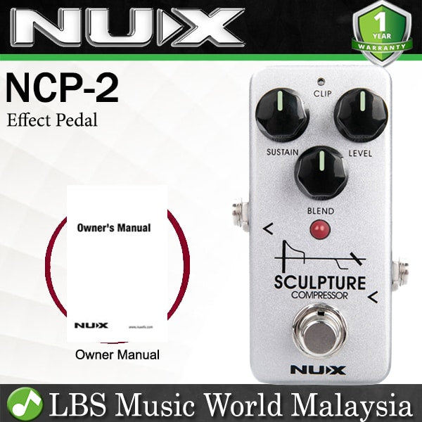 Nux NCP-2 Sculpture Mini Compressor Guitar Effect Pedal 2 Clip Mode (NCP2)