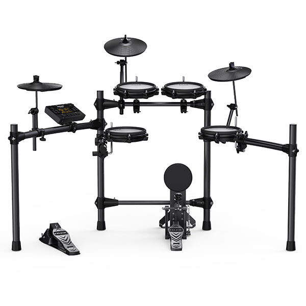 NUX DM-210 5-Piece Digital Drum with Full Mesh Head and DA-30BT Monitor Amplifier Speaker (DM210)
