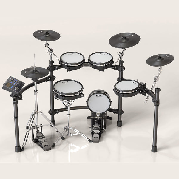 NUX DM-8 5 Piece Professional Digital Electronic Drum Set with Remo Mesh Head (DM8 DM 8)