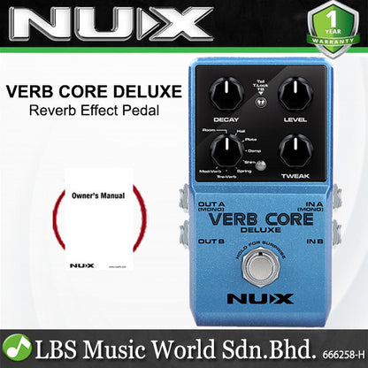 NUX Verb Core Deluxe 8 Reverb Type Electric Guitar Effect Pedal