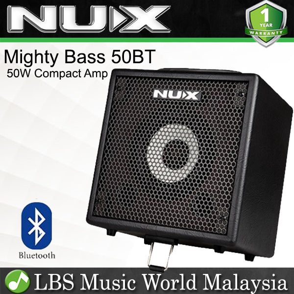 NUX Mighty Bass 50BT 50 watt Compact Modeling Bass Speaker Amplifier with Bluetooth Amp (50 BT)