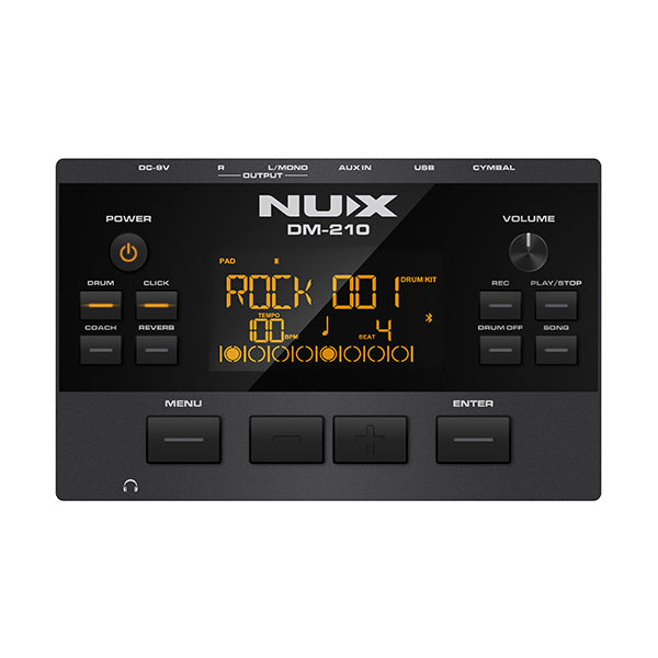 NUX DM-210 5-Piece Digital Drum with Full Mesh Head and DA-30BT Monitor Amplifier Speaker (DM210)