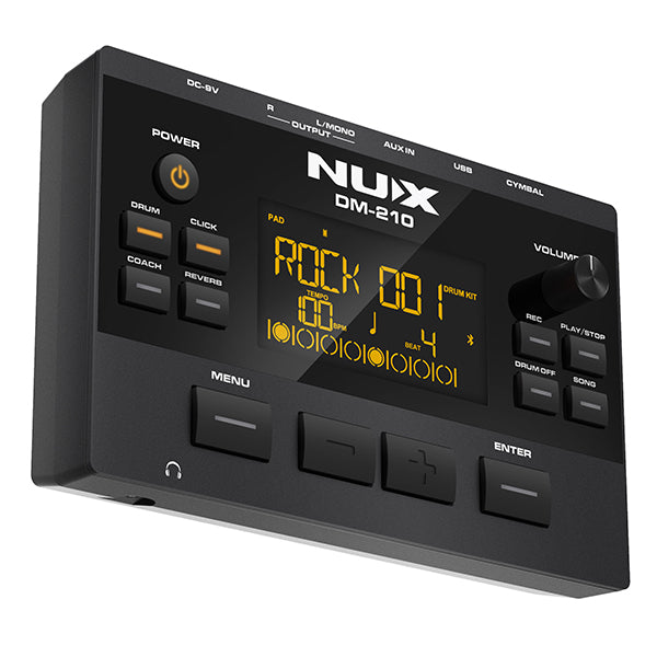NUX DM-210 5-Piece Digital Drum with Full Mesh Head and DA-30BT Monitor Amplifier Speaker (DM210)