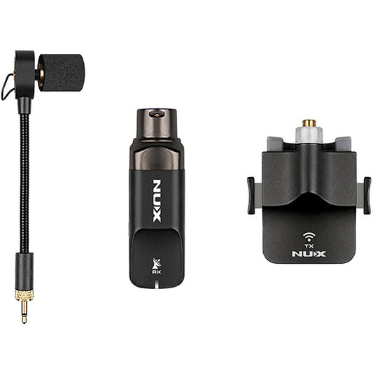 NUX B-6 Saxophone Wireless Mic Connection System with Gooseneck Microphone and Charging Case (B6 B 6)