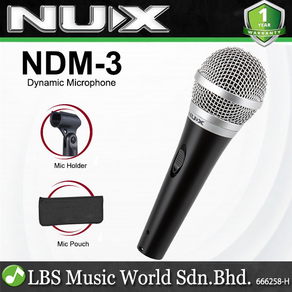 Nux NDM-3 Dynamic Microphone Well Rounded Amplified Sound (NDM3)