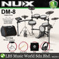 NUX DM-8 5 Piece Professional Digital Electronic Drum Set with Remo Mesh Head (DM8 DM 8)