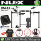 NUX DM-1X 5 Piece Digital Electronic Drum Set with DA-30BT Monitor Speaker and Kick Pedal (DM1X DM1 DA30)