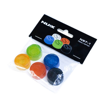 Nux NST-1 5 Piece Pedal Topper Footswitch Button Switch Solid Plastic Cast Effect Pedal Caps (NST1)