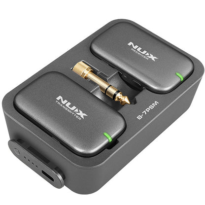 NUX B-7PSM Wireless In Ear Monitoring Headphone System Stereo Audio Transmitting with Charging Case (B7PSM)