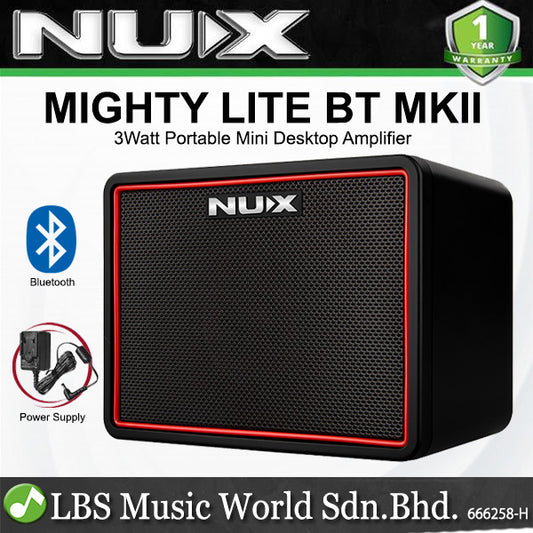 NUX Mighty Lite BT MKII BT 3 Watt Portable Mini Desktop Modelling Guitar Amp Bluetooth Amplifier Speaker