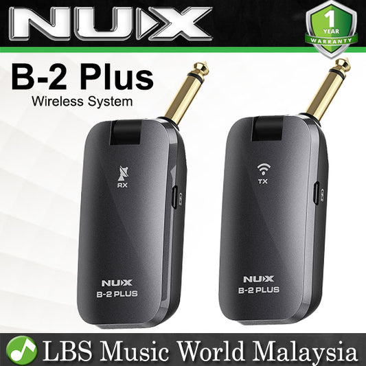 NUX B-2 PLUS 2.4GHz Guitar Wireless Connection System with Transmitter and Receiver (B2 B 2)