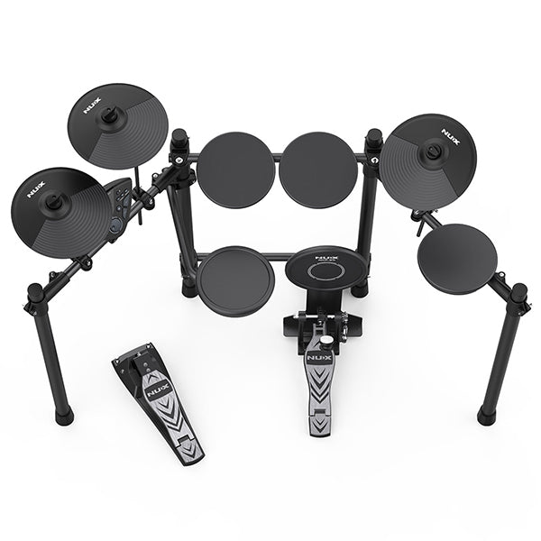 NUX DM-1X 5 Piece Digital Electronic Drum Set With Kick Pedal Package (DM1X)