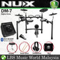 NUX DM-7 5-Piece Digital Electronic Drum Set with Mesh Head and DA30BT Monitor Speaker (DM7)