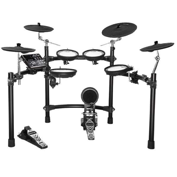 NUX DM-7 5-Piece Digital Electronic Drum Set with Mesh Head and DA30BT Monitor Speaker (DM7)