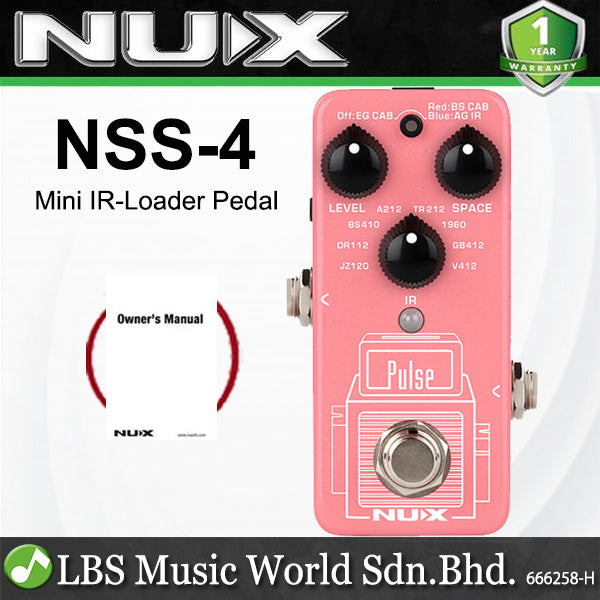 NUX NSS-4 Pulse Mini IR Loader Electric, Bass and Acoustic Guitar Cabinet Amp Simulator Effect Pedal (NSS4)