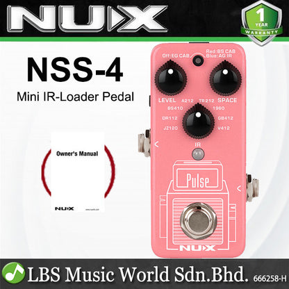 NUX NSS-4 Pulse Mini IR Loader Electric, Bass and Acoustic Guitar Cabinet Amp Simulator Effect Pedal (NSS4)