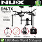 NUX DM-7X 5 Piece Full Mesh Digital Electronic Drum Set Head by Remo (DM7X)