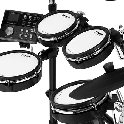 NUX DM-7X 5 Piece Full Mesh Digital Electronic Drum Set Head by Remo (DM7X)