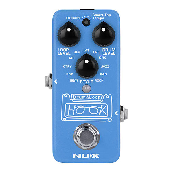 NUX HOOK NDL-3 Drum & Loop Mini Looper Electric Guitar Pedal with Auto Tempo Detection (NDL3)