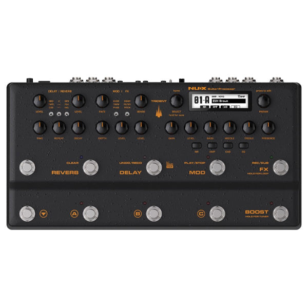 NUX Trident NME-5 Multi Effect Processor Guitar Pedal with Amp Modeler with IR Loader (NME5 NME 5)