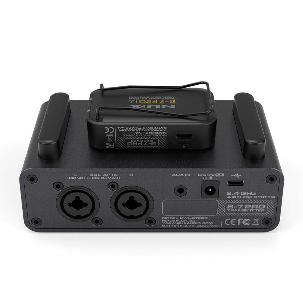 Nux B-7 PRO Wireless In Ear Monitor System for Stage and Studio - 2.4GHz (B7 PRO)