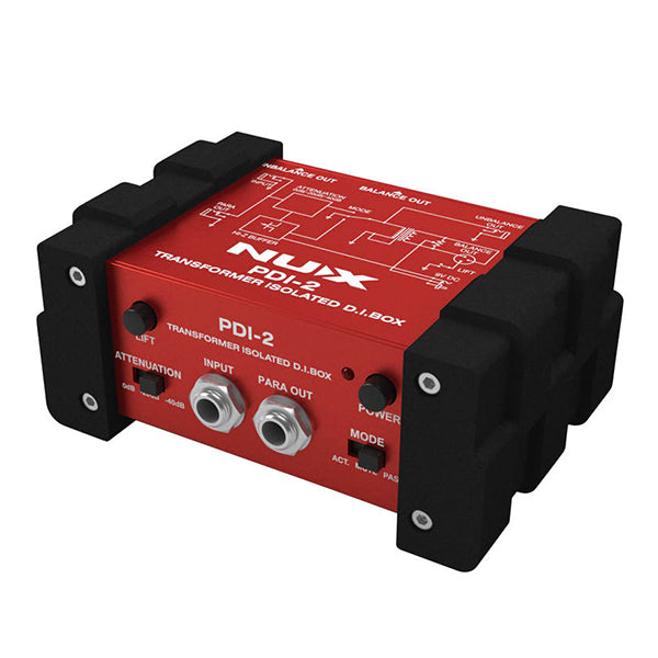 Nux PDI-2 9V Transformer Isolated DI Box Instrument Direct Injection Box (PDI2 PDI 2)