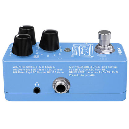 NUX HOOK NDL-3 Drum & Loop Mini Looper Electric Guitar Pedal with Auto Tempo Detection (NDL3)