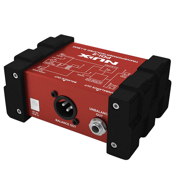 Nux PDI-2 9V Transformer Isolated DI Box Instrument Direct Injection Box (PDI2 PDI 2)