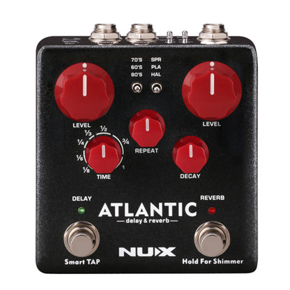 Nux NDR-5 Atlantic Delay and Reverb Guitar 3 Delay Effects Pedal (NDR5)
