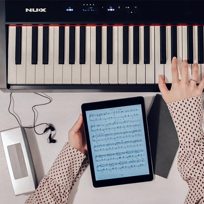 NUX NPK-10 88 Key Digital Piano with Wooden Stand and Bluetooth Connectivity Weighted Keyboard (NPK10)