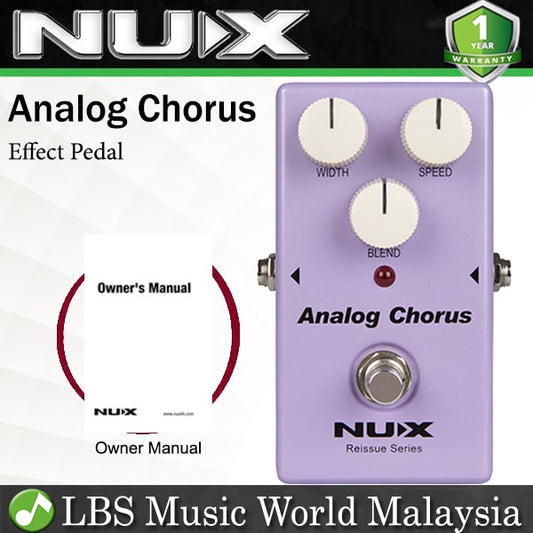 Nux Analog Chorus 9V Reissues Series Guitar Effects Pedal Vintage True Bypass