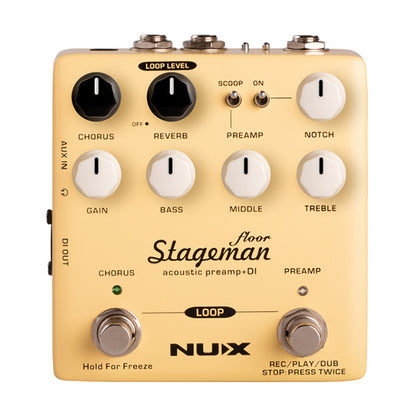 Nux NAP-5 Stageman Floor Acoustic Preamp and DI Effect Pedal Footswitch (NAP5)