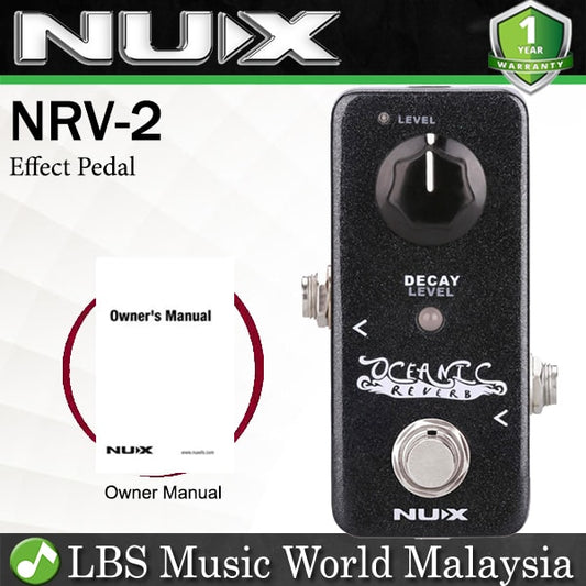 Nux NRV-2 Oceanic Digital Reverb Effects Mini Core Electric Guitar Effect Pedal (NRV2 NRV 2)