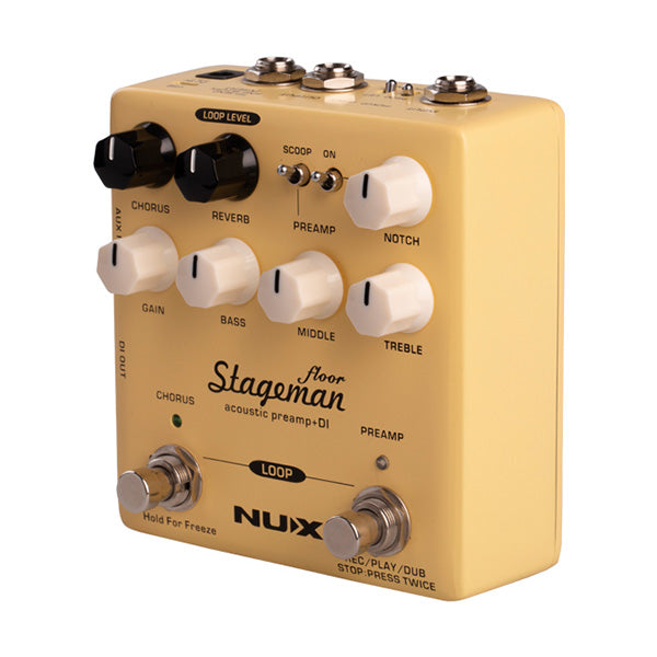 Nux NAP-5 Stageman Floor Acoustic Preamp and DI Effect Pedal Footswitch (NAP5)