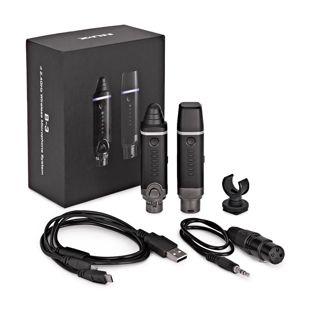 NUX B-3 Plus Mic Bundle Microphone System Wire Mic to Wireless Converter (B3)